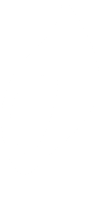 Abstract white flame-shaped symbol with a hollow center on a black background.